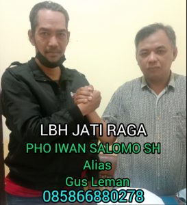 Dari kiri ke kanan: HADI PURWONO, DAN GUS LEMAN(PHO IWAN SALOMO SH), SIAP MEMBANTU MENANGANI TERKAIT HUKUM